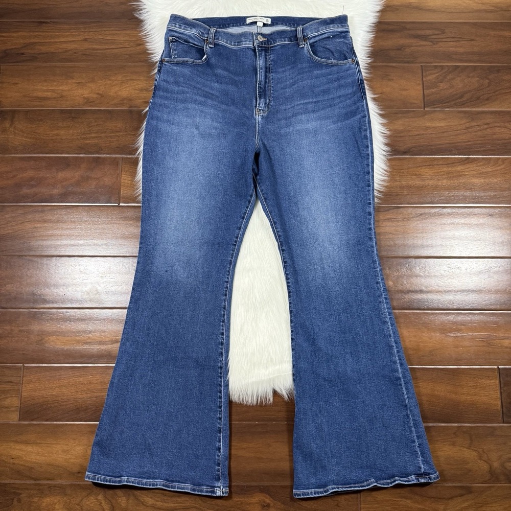 Abercrombie & Fitch Plus Size 20 / 35 R Ultra High Rise Flare Denim Jeans‎